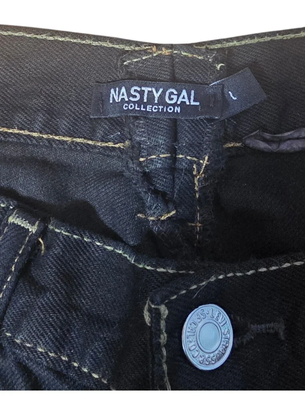 Nasty Gal Afterparty Reworked Levi’s Denim Shorts Black Size Large